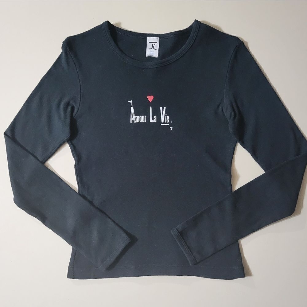 Amour La Vie Women's Black Long Sleeve Top